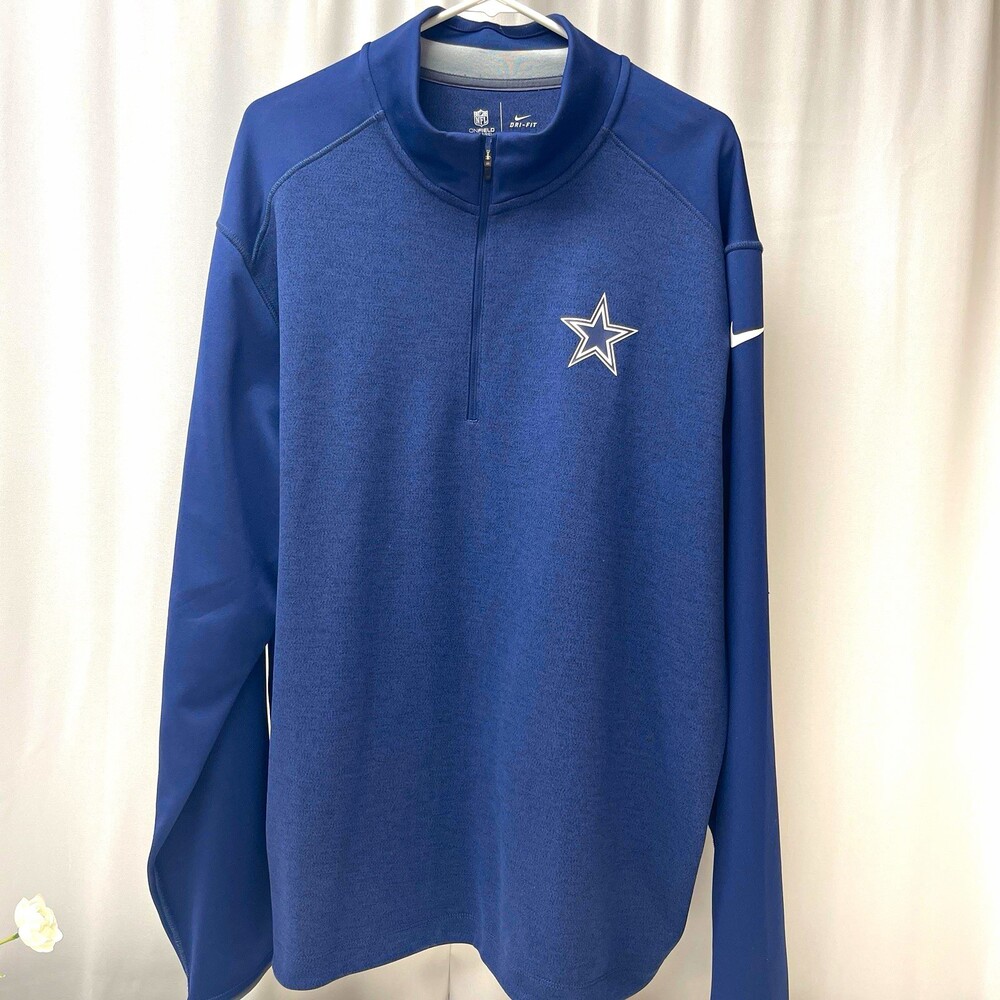 Nike Dallas Cowboys NFL On Field Dri-FIT 1/4 Zip Pullover Men’s 2XL Navy